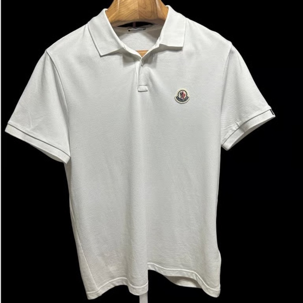 Moncler NWT White Short Sleeve Polo Shirt XL